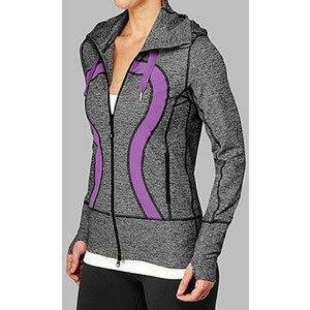 Lululemon Gray Purple Stride Jacket Size 8 - Picture 1 of 11